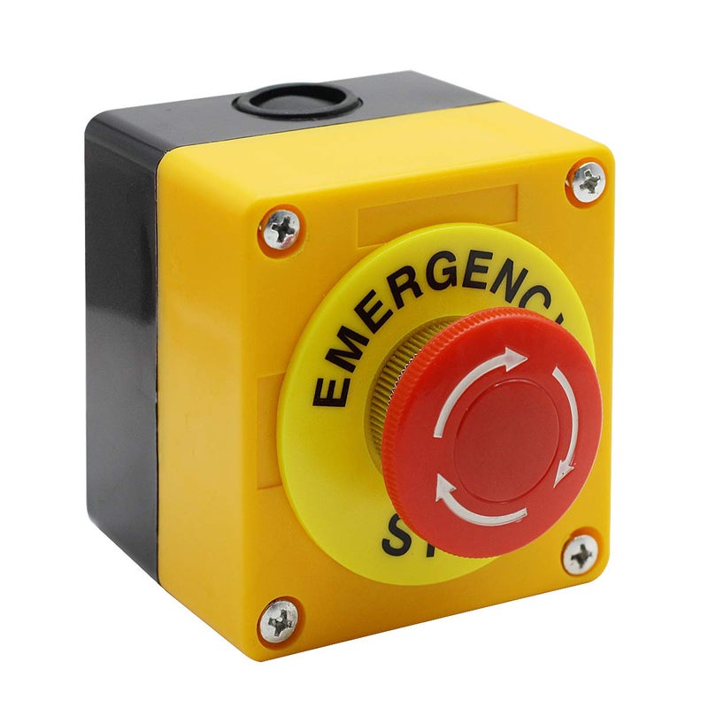 Nxtop Push Button Station, 660V 10A 2 Position 1NO 1NC Momentary Emergency Stop Push Button Switch 40mm Red Mushroom Cap 2PCS - Image 2